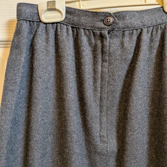 90s Vintage Sasson Designer Gray Wool Blend Jacket Skirt - Suit - Two Pieces - Picture 15 of 16